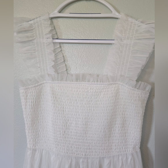 Baltic Born | Emma White Smocked Tulle Dress Size Large NWOT - Picture 5 of 9